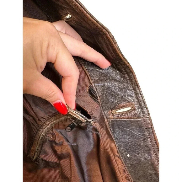 FIRST GENUINE LEATHER MEN’S JACKET SIZE XL Brown - Picture 12 of 14